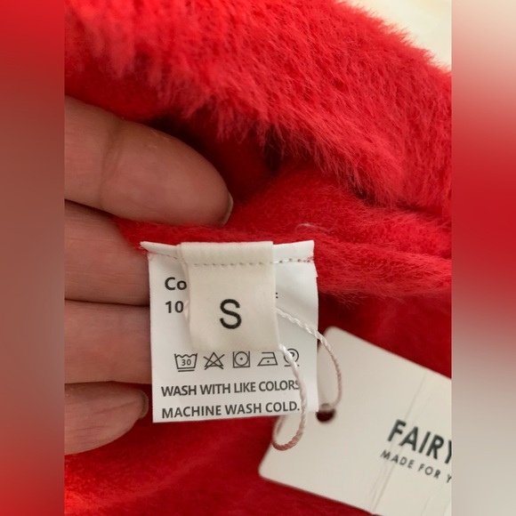 NWT Fairy Season Cozy Red Cowl Neck Tunic/ Dress - Picture 9 of 16